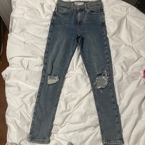 high waisted skinny denim.
